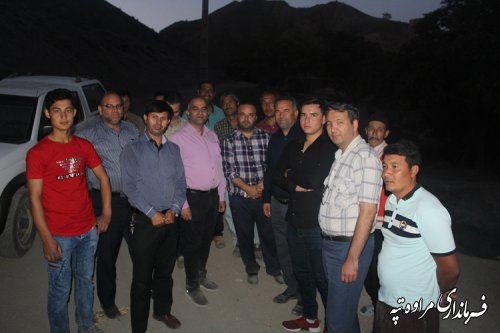 فرماندار مراوه تپه به همراه معاون فنی پژوهشکده سوانح طبیعی کشور از روستای آقلربازدید کردندند