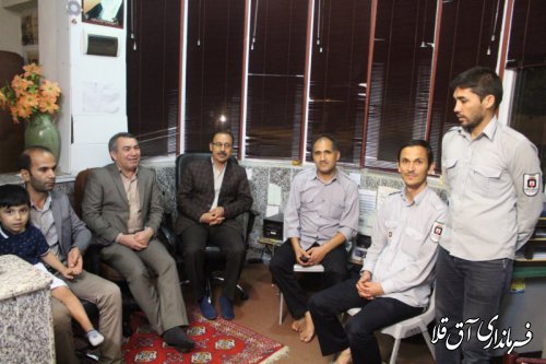 نماینده عالی دولت از پایگاه آتش نشانی شهر آق قلا بازدید کرد