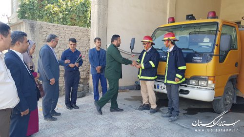 تجلیل از آتش نشانان شهر مراوه تپه به مناسبت روز آتش نشانی و خدمات ایمنی