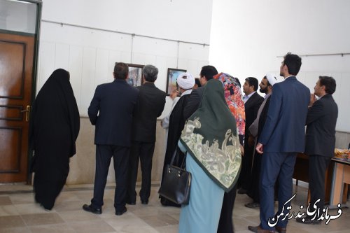 افتتاح نمایشگاه نقاشی و عکس مهمان کربلا در شهرستان ترکمن