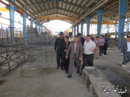 بازدید نماینده عالی دولت و اعضای شورای تامین از سه واحد تولیدی شهرک صنعتی آق قلا