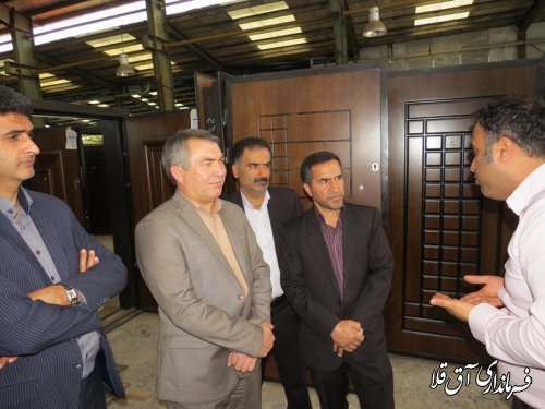 بازدید نماینده عالی دولت و اعضای شورای تامین از سه واحد تولیدی شهرک صنعتی آق قلا