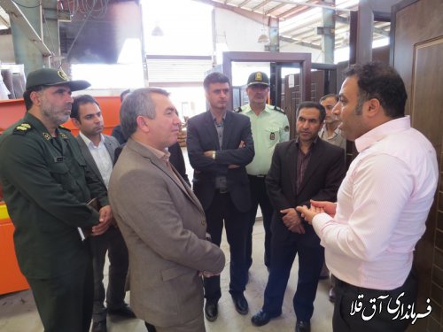 بازدید نماینده عالی دولت و اعضای شورای تامین از سه واحد تولیدی شهرک صنعتی آق قلا
