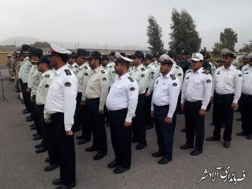 صبحگاه مشترک نیروهای مسلح در شهرستان آزادشهر برگزار شد