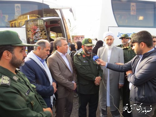 مراسم افتتاحیه استانی و بدرقه کاروان راهیان نور دانش آموزی در شهرستان آق قلا برگزار شد