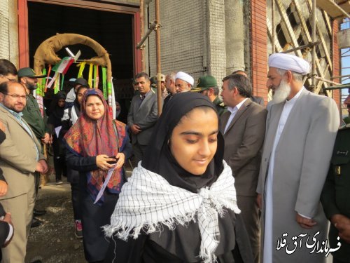 مراسم افتتاحیه استانی و بدرقه کاروان راهیان نور دانش آموزی در شهرستان آق قلا برگزار شد