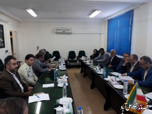 جلسه کمیسیون برنامه ریزی، هماهنگی و نظارت بر قاچاق کالا و ارز علی آباد کتول برگزار شد