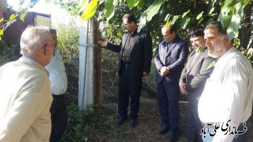 بازدید فرماندار علی آباد کتول از روستای حاجی آباد