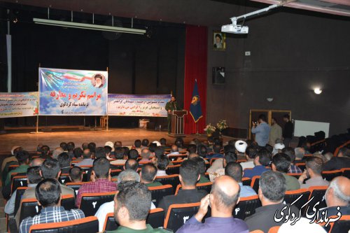 آئین تودیع و معارفه فرمانده ناحیه مقاومت بسیج سپاه کردکوی برگزار شد