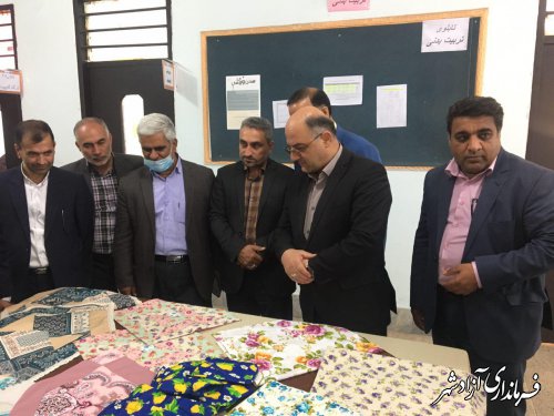 افتتاح نمایشگاه هنرهای دستی هنرجویان مدارس کارودانش شهرستان آزادشهر