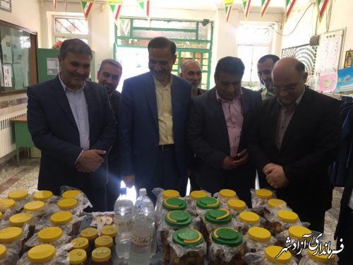 افتتاح نمایشگاه هنرهای دستی هنرجویان مدارس کارودانش شهرستان آزادشهر