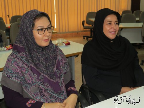 آئین تکریم و معارفه مشاور امور بانوان و خانواده فرمانداری شهرستان آق قلا برگزار شد