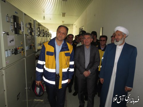 بازدید مسئولین دستگاههای اجرایی از پست63/20 کیلو ولت شهرستان آق قلا