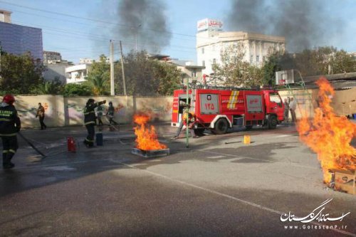 مانور پدافند غيرعامل در مدارس گلستان اجرا شد