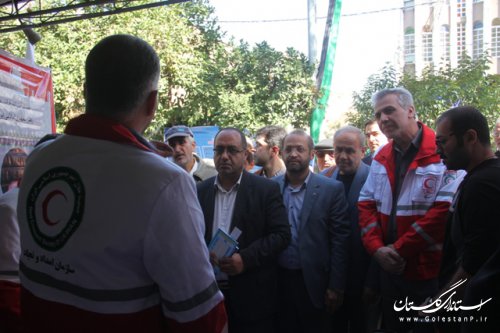 نمایشگاه پدافند غیرعامل جمعیت هلال احمر گلستان راه اندازی شد