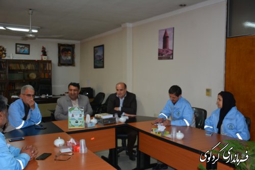 نشست مدیرکل مدیریت بحران استان به اتفاق کارشناسان این حوزه با  فرماندارکردکوی