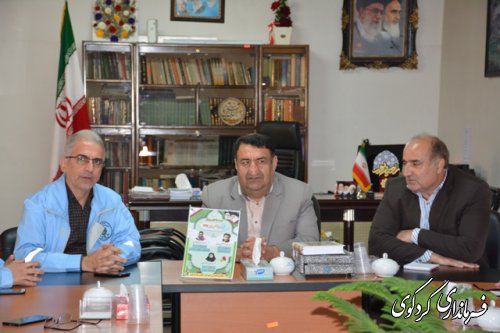 نشست مدیرکل مدیریت بحران استان به اتفاق کارشناسان این حوزه با  فرماندارکردکوی
