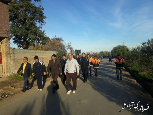 پیاده روی کارکنان دولت در شهرستان آزادشهر