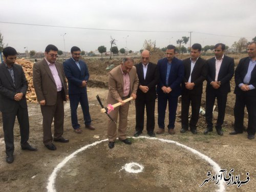 کلنگ احداث ساختمان اداری پزشکی قانونی شهرستان آزادشهر به زمین زده شد