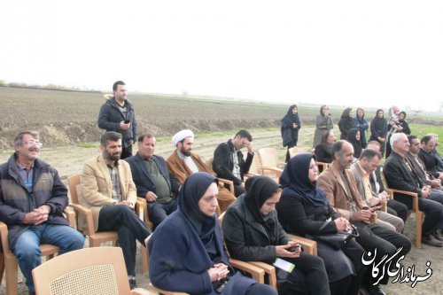 مراسم کلنگ زنی پروژه احداث اولین گلخانه سبزی و صیفی هیدروپونیک در شهرستان گرگان برگزار شد