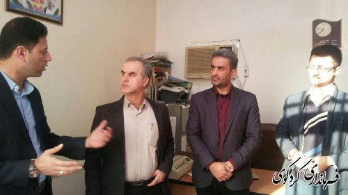 بازدید سرزده مدير كل دفتر سياسي،انتخابات و تقسيمات كشوري استانداري  از بخشداري مركزي كردكوي