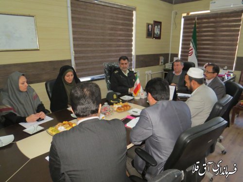 جلسه ستاد ساماندهی متکدیان،کودکان خیابانی و کار در شهرستان آق قلا برگزار شد