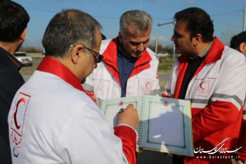 دبیرکل جمعیت هلال احمر به اتفاق هیئت همراه در غرب گلستان حضور یافت