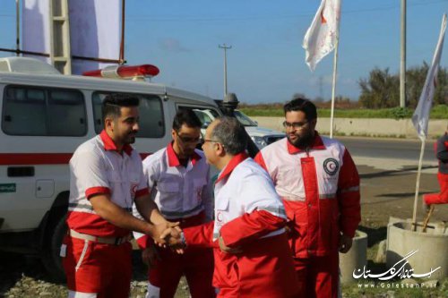 دبیرکل جمعیت هلال احمر به اتفاق هیئت همراه در غرب گلستان حضور یافت