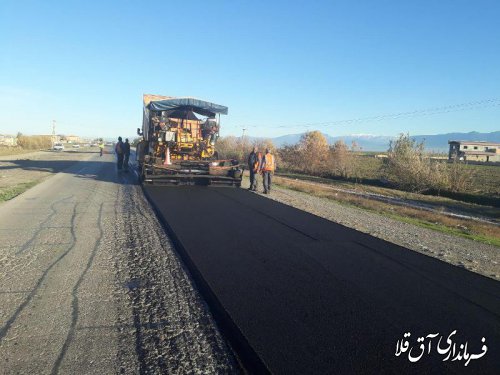 شروع عملیات روکش آسفالت سه راهی عطا آباد تا اوچ تپه با اعتبار 15 میلیارد ریال