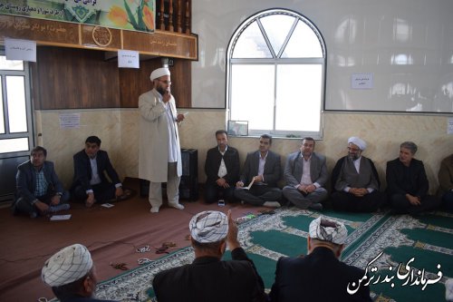 حضور فرماندار و مسئولین شهرستان ترکمن در روستاهای چاپاقلی و صیدآباد بخش مرکزی