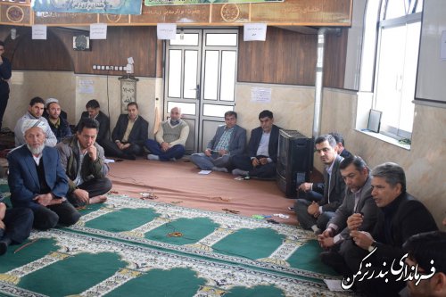 حضور فرماندار و مسئولین شهرستان ترکمن در روستاهای چاپاقلی و صیدآباد بخش مرکزی