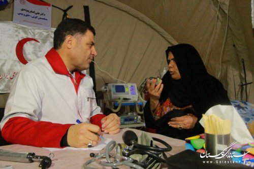 بازدید رئیس جمعیت هلال احمر از آغاز بکار طرح ملی 40 سال 40 کاروان سلامت جمعیت هلال احمر در گلستان