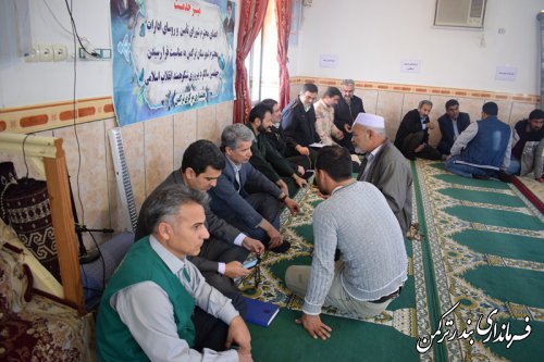 حضور فرماندار و مسئولین شهرستان ترکمن در روستای خواجه لر بخش مرکزی شهرستان