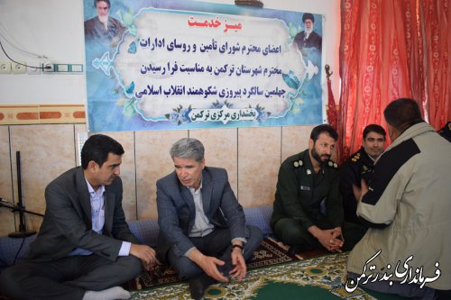 حضور فرماندار و مسئولین شهرستان ترکمن در روستای خواجه لر بخش مرکزی شهرستان