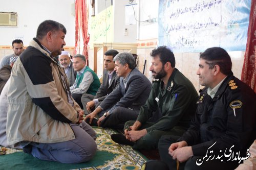حضور فرماندار و مسئولین شهرستان ترکمن در روستای خواجه لر بخش مرکزی شهرستان
