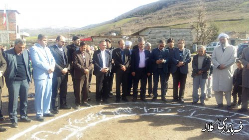 کلنگ احداث مدرسه شهید مدنی روستای یکه قوز سفلی کلاله به زمین زده شد