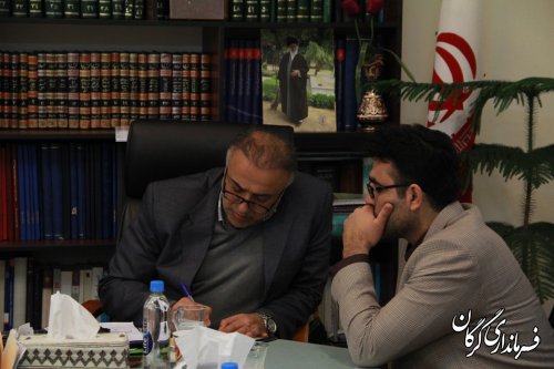 فرماندار شهرستان گرگان بصورت چهره به چهره با مردم دیدار و گفتگو کرد