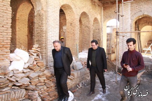 فرماندار گرگان بصورت سرزده از مراحل مرمت بافت تاریخی شهر گرگان بازدید کرد