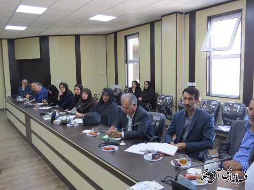 آخرین جلسه شورای آموزش و پرورش و پشتیبانی سواد آموزی شهرستان آق قلا در سال جاری