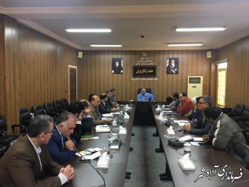 اولین جلسه شورای هماهنگی مدیریت بحران شهرستان آزادشهر برگزار شد
