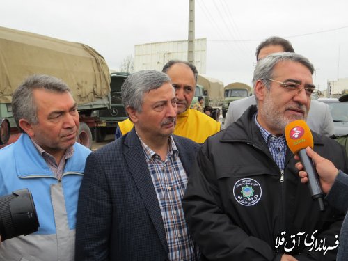 وزیر کشور وارد شهرستان آق قلا شد
