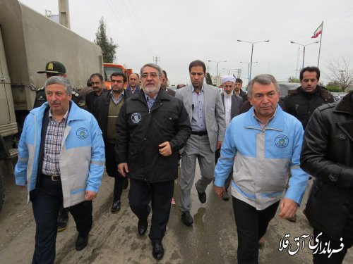 وزیر کشور وارد شهرستان آق قلا شد