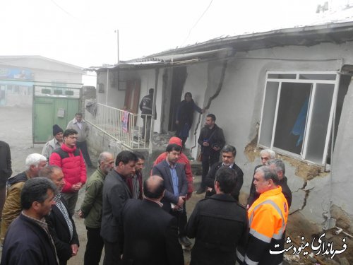 بازدید فرماندار و معاون بنیاد مسکن کل کشور از روستای قلعه قافه بالا