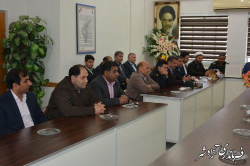 دیدار مسئولین شهرستان آزادشهر با فرماندهان سپاه پاسداران انقلاب اسلامی