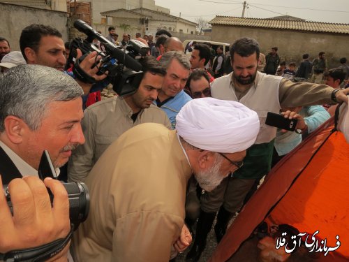 تولیت آستان قدس رضوی از مناطق سیل زده شهرستان آق قلا بازدید کرد