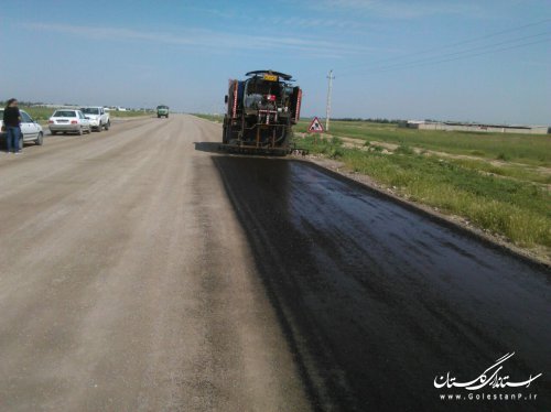 آسفالت فاز اول محور گنبد – اینچه برون (جاده نفت )آغاز شد