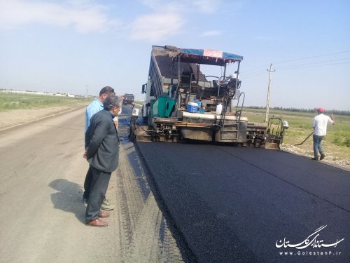 آسفالت فاز اول محور گنبد – اینچه برون (جاده نفت )آغاز شد