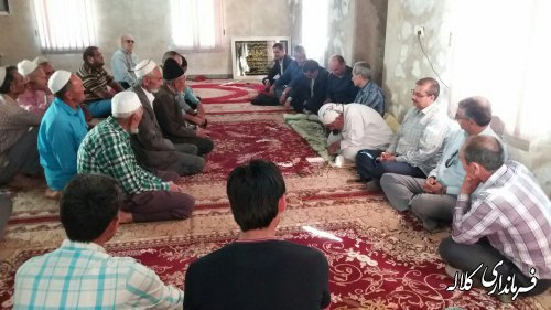 نشست فرماندار کلاله با اهالی روستای قره اغاج
