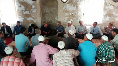 نشست فرماندار کلاله با اهالی روستای قره اغاج