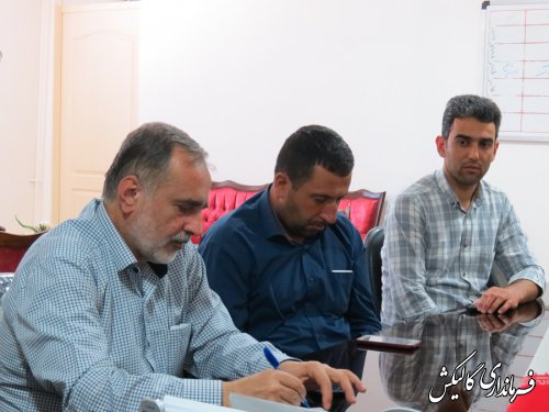 دیدار اعضای شورای اسلامی شهر صادق‌آباد با فرماندار گالیکش